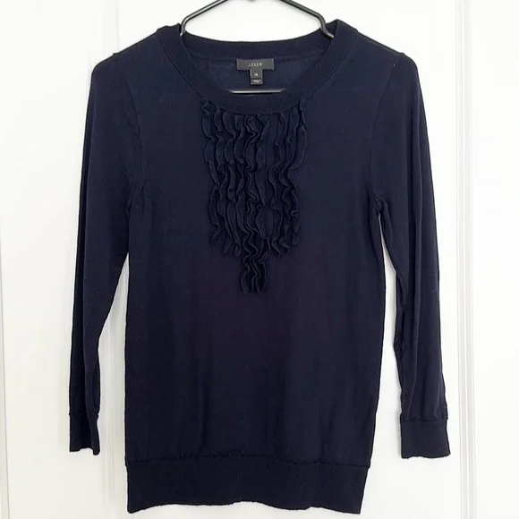 J Crew | Merino Wool Ruffle Sweater - Picture 2 of 3